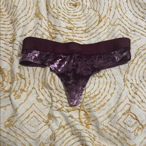 Purple Velvet Thong